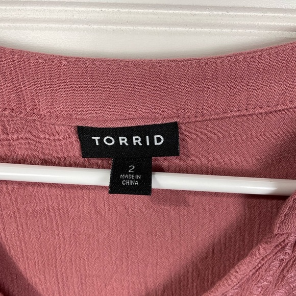 Torrid Pink Long Sleeve Top Womens Size 2 - Picture 6 of 6